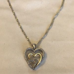 Diamond and Sterling Silver Necklace